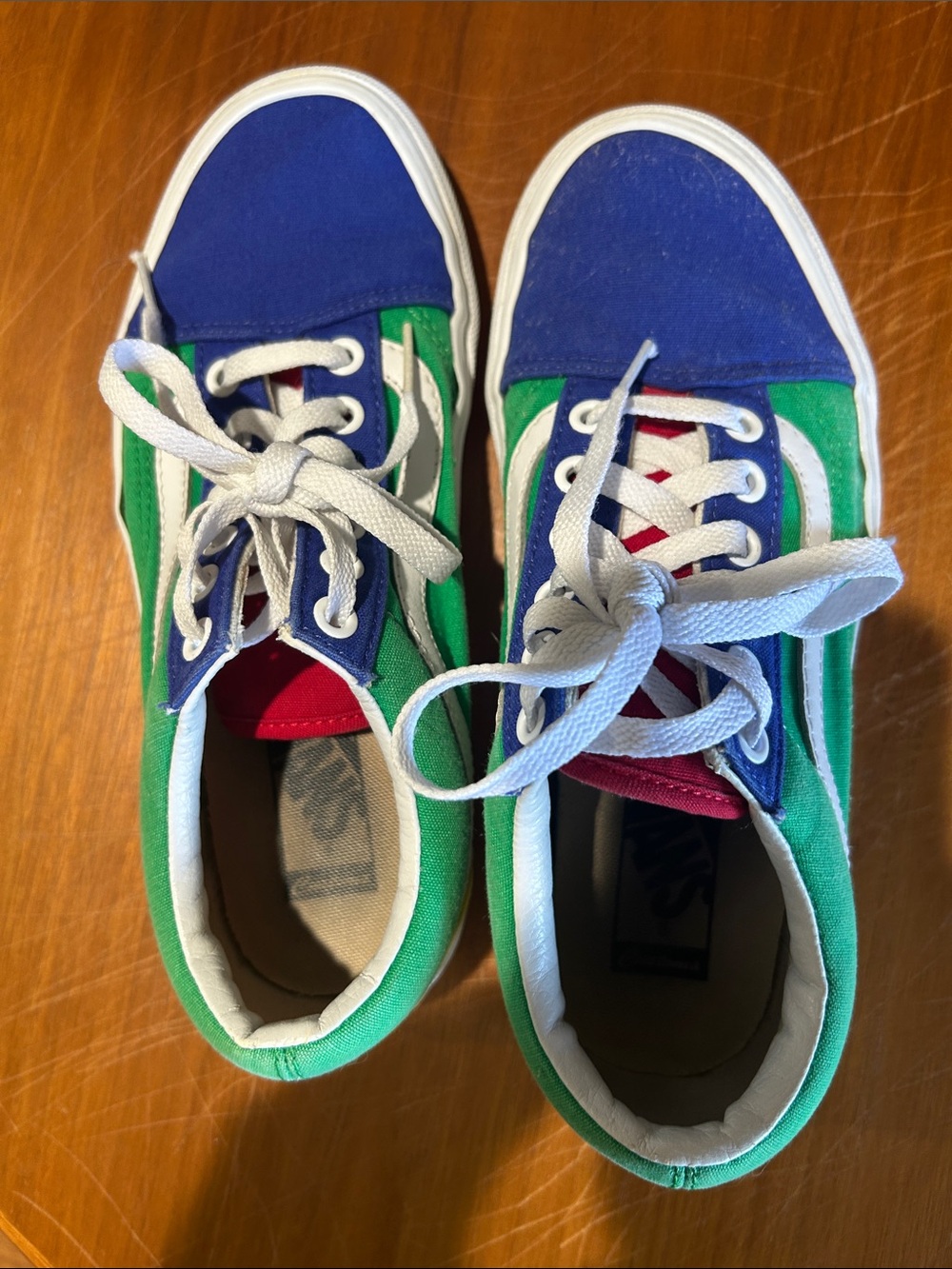 Multi-Color Lace-Up Vans - Picture 7 of 8